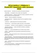 UCLA Anthro 1 Midterm 1 Exam&sol;207 Questions with Answers 2024