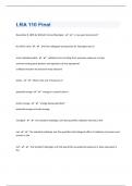 LRA 110&vert;71 Final Exam Prep Questions And Answers
