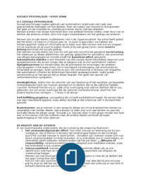 Samenvatting Sociale Psychologie&comma; H1 tm 11&comma; Roos Vonk&comma; 1ste jaar