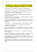 TN Business and Law Exam&vert;267 Questions and Answers &lpar;NASCLA Contractor's Guide&rpar;