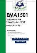 EMA1501 Assignment 3 &lpar;QUALITY ANSWERS&rpar; 2024