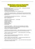 TN Business and Law Exam&vert;254 Questions with Solutions