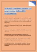 AUDITING - CPA EXAM Questions and Answers Latest Updates 2024 Guaranteed Pass &period;rar