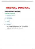 MEDICAL SURGICAL-Digestive System Disorders  Questions and well-detailed Explanations&sol;Rationale Answers