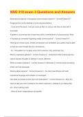 NSG 310 exam 3 Questions and Answers