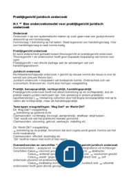 Praktijkgericht juridisch onderzoek samenvatting H&period;1