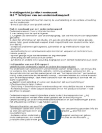 Praktijkgericht juridisch onderzoek samenvatting - H&period; 1 t&sol;m 4&comma; 8&period;