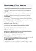 Electrical Level Three -Mod one questions and answers A&plus; grade assured 2024&sol;2025