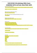 MCB 2010C Microbiology REAL Exam 2VERIFIED WITH ACTUAL SOLUTION 100&percnt; 