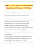 CFRE Exam&colon; Ethics and Accountability Questions and Answers 100&percnt; Pass