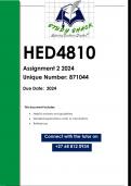 HED4810 Assignment 2 &lpar;QUALITY ANSWERS&rpar; 2024
