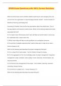  SPHR Exam Questions with 100&percnt; Correct Solutions
