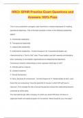 HRCI- SPHR Practice Exam Questions and Answers 100&percnt; Pass