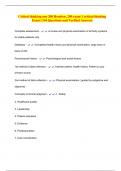 Critical thinking nur 200 Hondros&comma; 200 exam 1 critical thinking Exam &vert; 144 Questions and Verified Answers