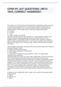CPNP-PC &vert;437 QUESTIONS &vert; WITH 100&percnt; CORRECT ANSWERS&excl;&excl;