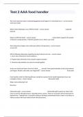 Test 2 AAA food handler Assessment Test With Actual Questions And 100&percnt; Verified Answers&period;