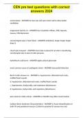 CEN pre test questions with correct answers 2024&period;