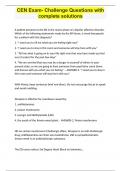 CEN Exam- Challenge Questions with complete solutions&period;