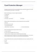 Food Protection Manager Practice Question Guide With Answers All Correct&period;