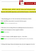 NR507 Midterm Exam Study Guide 2024 &sol; NR 507 Week 4 Midterm Advanced Pathophysiology 250&plus; Questions and Answers &lpar;2024 &sol; 2025&rpar; &lpar;Verified Answers&rpar;- Chamberlain