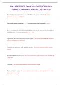 WGU STATISTICS EXAM 2024 QUESTIONS 100&percnt; CORRECT ANSWERS&vert; ALREADY SCORED A&plus;