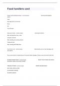 Food handlers card Complete Actual Exam Questions With Correct Detailed Answers&period;