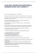 ALHS FINAL REVIEW 2024 QUESTIONS & ANSWERS RATED 100&percnt; CORRECT&excl;&excl;
