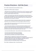 Practice Directions - QLD Bar Exam Questions with 100&percnt; correct answers &vert; verified &vert; latest update 2024