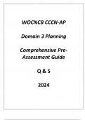 &lpar;WOCNCB&rpar; CCCN-AP Domain 3 Planning Comprehensive Pre - Assessment Guide Q & S 2024