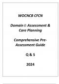 &lpar;WOCNCB&rpar; CFCN Domain I - III Comprehensive Pre - Assessment Guide Q & S 2024