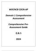 &lpar;WOCNCB&rpar; COCN-AP Domain 1-6 Comprehensive Pre - Assessment Guide Q & S 2024&period;