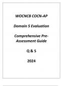 &lpar;WOCNCB&rpar; COCN-AP Domain 5 Evaluation Comprehensive Pre - Assessment Guide Q & S 2024