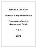 &lpar;WOCNCB&rpar; COCN-AP Domain 4 Implementation Comprehensive Pre - Assessment Guide Q & S 2024