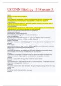 UCONN Biology 1108 exam 3&period; Top Class A&period;