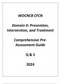 &lpar;WOCNCB&rpar; CFCN Domain II Prevention&comma; Intervention&comma; and Treatment Comprehensive Pre - Assessment