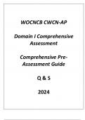 &lpar;WOCNCB&rpar; CWCN-AP Domain I Comprehensive Assessment Comprehensive Pre - Assessment Guide Q