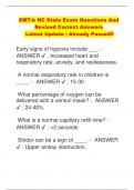 EMT-b NC State Exam Questions And  Revised Correct Answers  Latest Update &vert; Already Passed&excl;&excl;