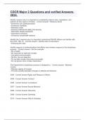 CDCR Major 2 Questions and verified Answers 2024&period;