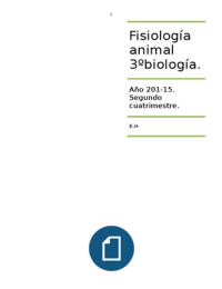 Fisiología animal (2014-15) Segundo cuatrimestre.