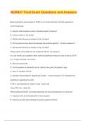 NURS 427 Exam Bundle with 100&percnt; Correct Answers 