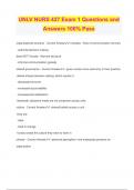UNLV NURS 427 Exam 1 Questions and Answers 100&percnt; Pass