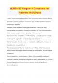 NURS 427 Chapter 4 Questions and Answers 100&percnt; Pass