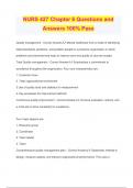 NURS 427 Chapter 6 Questions and Answers 100&percnt; Pass