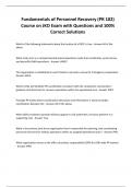 Fundamentals of Personnel Recovery &lpar;PR 102&rpar; Course on JKO Exam with Questions and 100&percnt; Correct Solutions