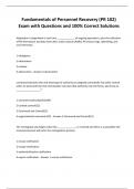 Fundamentals of Personnel Recovery &lpar;PR 102&rpar; Exam with Questions and 100&percnt; Correct Solutions