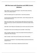 LMS final exam with Questions and 100&percnt; Correct Solutions