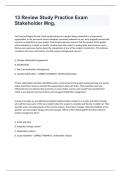 13 Review Study Practice Exam Stakeholder Mng&period;