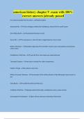 american history chapter 9 exam with 100&percnt; correct answers &vert;already passed