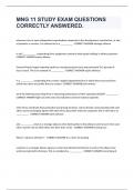 MNG 11 STUDY EXAM QUESTIONS CORRECTLY ANSWERED&period;
