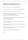 MNG 401 Complete Study Test&period;